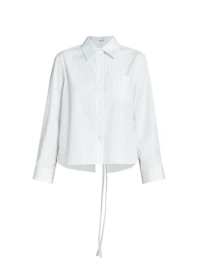 Women's Trapeze Pinstriped Cotton-Blend Shirt - Green White