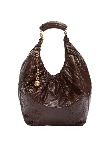 Loewe Women's Squeeze Leather Shoulder Bag - Chocolate | Thumbnail 1 Loewe Women's Squeeze Leather Shoulder Bag - Chocolate | Thumbnail 1