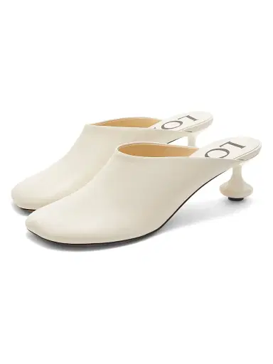 Loewe Women's Toy 45MM Leather Mules - White - Size 6 | Thumbnail 2