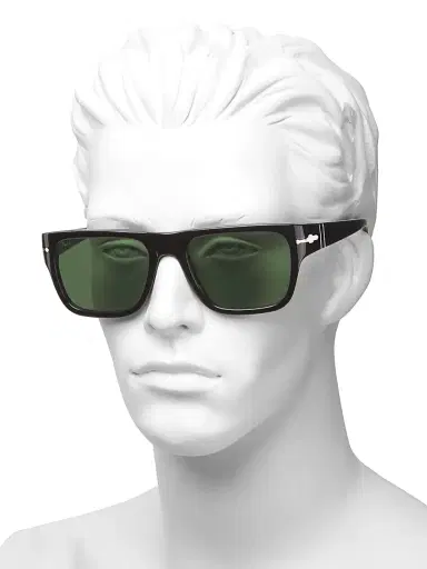 PERSOL Men's 57MM Oversized Square Sunglasses - Black Dark Grey | Thumbnail 4 PERSOL Men's 57MM Oversized Square Sunglasses - Black Dark Grey | Thumbnail 4