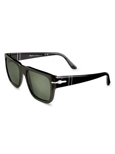 PERSOL Men's 57MM Oversized Square Sunglasses - Black Dark Grey | Thumbnail 1 PERSOL Men's 57MM Oversized Square Sunglasses - Black Dark Grey | Thumbnail 1