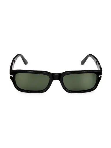PERSOL Men's Adrien 58MM Rectangular Sunglasses - Black Dark Grey | Thumbnail 2 PERSOL Men's Adrien 58MM Rectangular Sunglasses - Black Dark Grey | Thumbnail 2