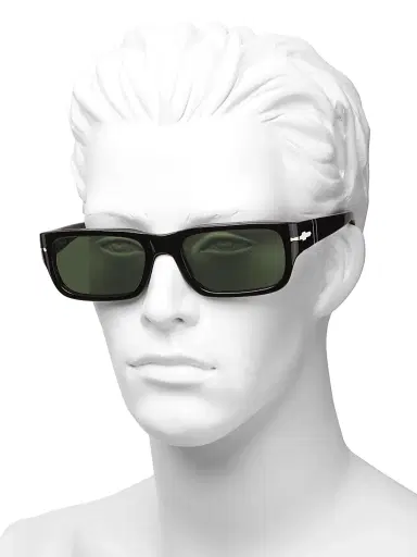 PERSOL Men's Adrien 58MM Rectangular Sunglasses - Black Dark Grey | Thumbnail 4 PERSOL Men's Adrien 58MM Rectangular Sunglasses - Black Dark Grey | Thumbnail 4