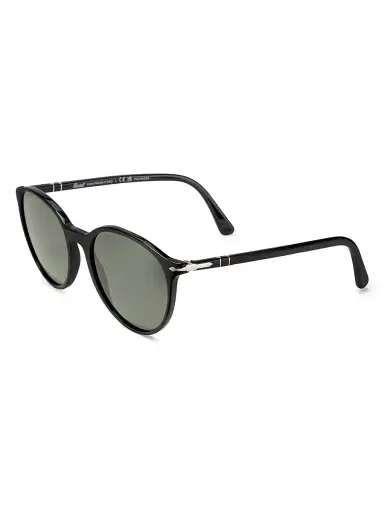 PERSOL Men's 56MM Round Sunglasses - Black Dark Green | Thumbnail 1 PERSOL Men's 56MM Round Sunglasses - Black Dark Green | Thumbnail 1