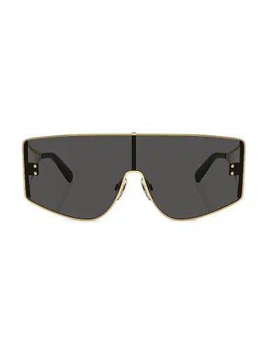 Dolce & Gabbana Men's Shield Sunglasses - Gold Dark Grey | Thumbnail 2