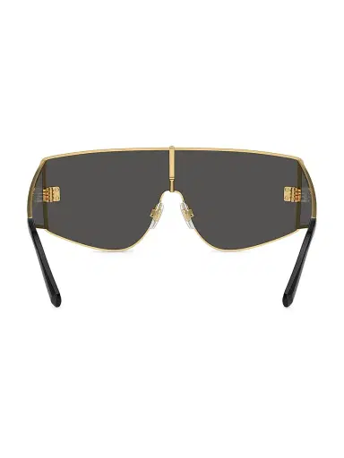 Dolce & Gabbana Men's Shield Sunglasses - Gold Dark Grey | Thumbnail 4