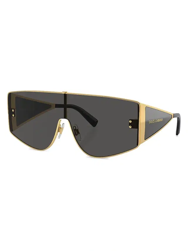 Men's Shield Sunglasses - Gold Dark Grey Men's Shield Sunglasses - Gold Dark Grey
