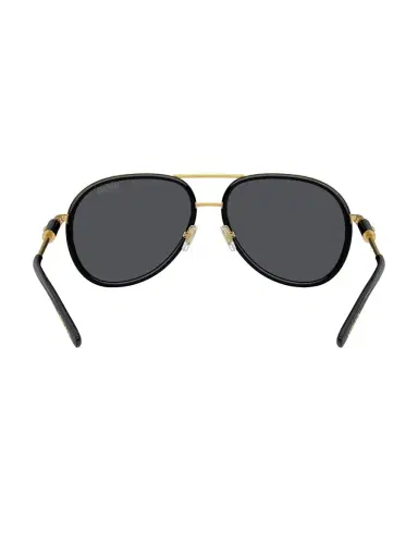Versace Men's 60MM Aviator Sunglasses - Black Gold Smoke | Thumbnail 4