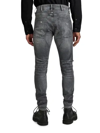 G-Star Men's 5620 3D Zip Knee Skinny Jeans - Vintage Ripped Basalt | Thumbnail 3 G-Star Men's 5620 3D Zip Knee Skinny Jeans - Vintage Ripped Basalt | Thumbnail 3