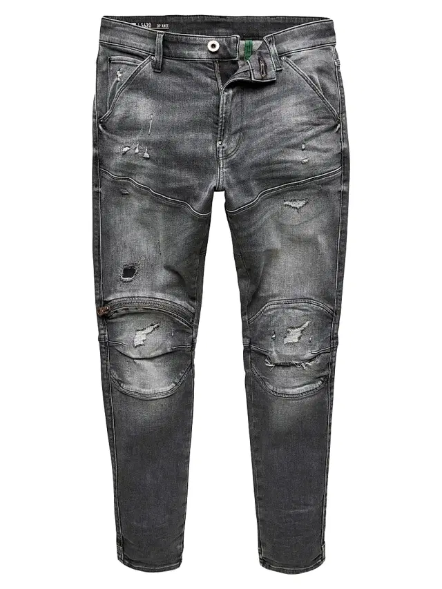 G-Star Men's 5620 3D Zip Knee Skinny Jeans - Vintage Ripped Basalt