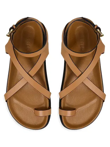 A Emery Women's Jalen Slim Leather Sandals - Deep Tan - Size 6 | Thumbnail 3 A Emery Women's Jalen Slim Leather Sandals - Deep Tan - Size 6 | Thumbnail 3