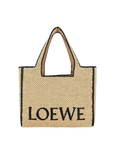 Loewe Women's x Paula's Ibiza Large Logo Raffia Tote Bag - Natural | Thumbnail 1