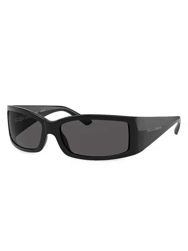 Men's 61MM Propionate Rectangular Sunglasses - Black