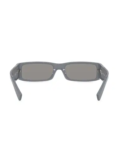 Dolce & Gabbana Men's Plaque Logo 54MM Rectangular Sunglasses - Grey | Thumbnail 5 Dolce & Gabbana Men's Plaque Logo 54MM Rectangular Sunglasses - Grey | Thumbnail 5