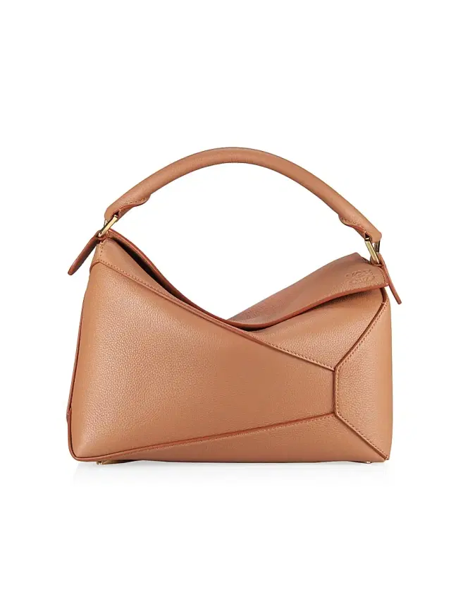 LOEWE Women's Puzzle Edge Grained Leather Bag - Toffee