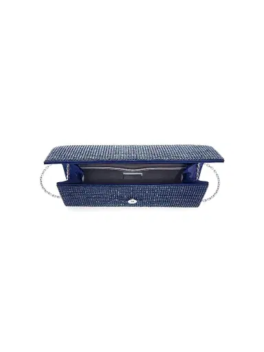Judith Leiber Couture Women's Perry Crystal-Embellished Clutch-On-Chain - Silver Midnight Navy | Thumbnail 3 Judith Leiber Couture Women's Perry Crystal-Embellished Clutch-On-Chain - Silver Midnight Navy | Thumbnail 3