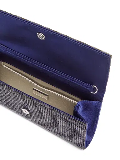Judith Leiber Couture Women's Perry Crystal-Embellished Clutch-On-Chain - Silver Midnight Navy | Thumbnail 5 Judith Leiber Couture Women's Perry Crystal-Embellished Clutch-On-Chain - Silver Midnight Navy | Thumbnail 5