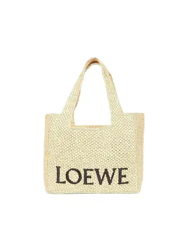 Loewe Women's x Paula's Ibiza Medium Raffia Logo Tote Bag - Natural | Thumbnail 1