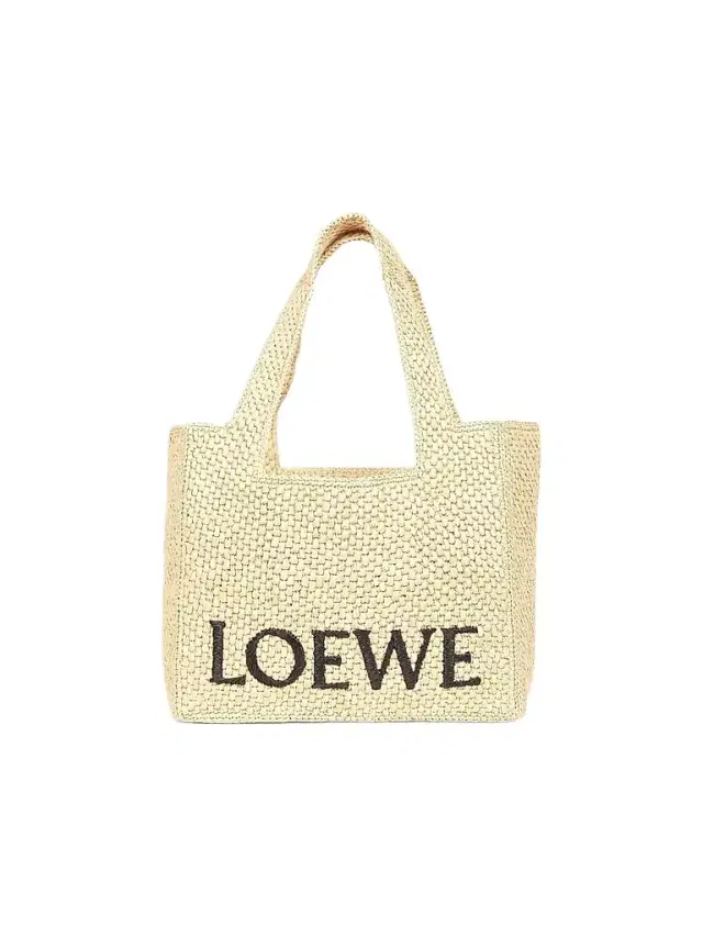LOEWE Women's  x Paula's Ibiza  Raffia Logo Tote Bag - Natural