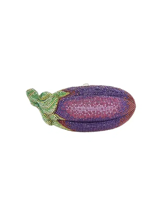 Judith Leiber Couture Women's Eggplant Crystal-Embellished Clutch - Purple Multi