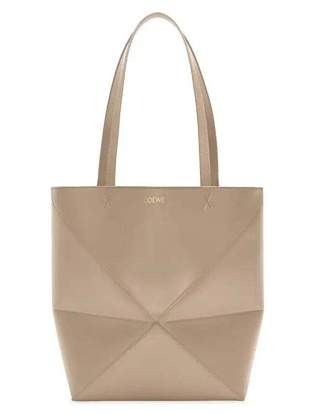 LOEWE Women's Puzzle Fold  Leather Tote Bag - Sand