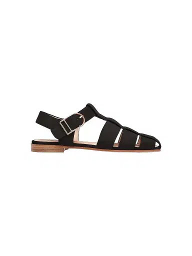 Gabriela Hearst Women's Lynn Suede Fisherman Sandals - Black - Size 12 | Thumbnail 1 Gabriela Hearst Women's Lynn Suede Fisherman Sandals - Black - Size 12 | Thumbnail 1