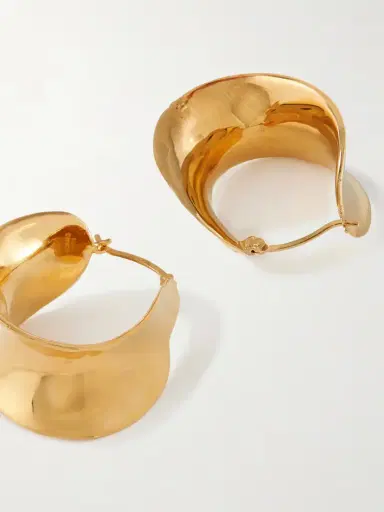 AGMES Laila Gold Vermeil Hoop Earrings | Thumbnail 3