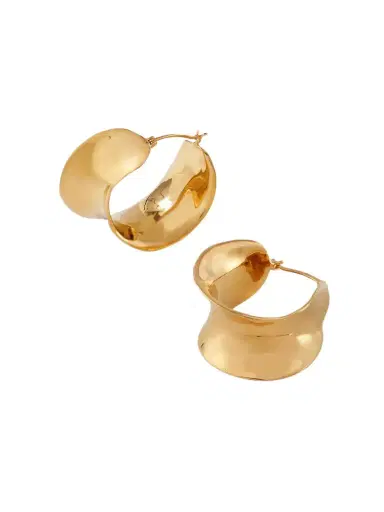 AGMES Laila Gold Vermeil Hoop Earrings | Thumbnail 1