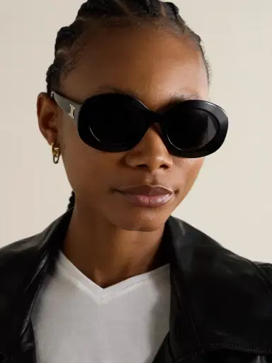 CELINE Eyewear Triomphe Oversized Round-frame Acetate Sunglasses | Thumbnail 2 CELINE Eyewear Triomphe Oversized Round-frame Acetate Sunglasses | Thumbnail 2