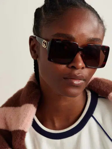 Gucci Eyewear Oversized Square-frame Tortoiseshell Acetate Sunglasses | Thumbnail 2