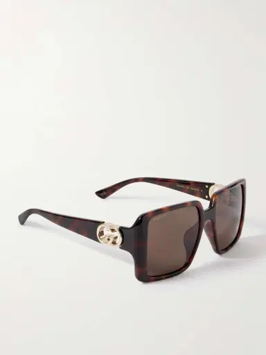 Gucci Eyewear Oversized Square-frame Tortoiseshell Acetate Sunglasses | Thumbnail 3