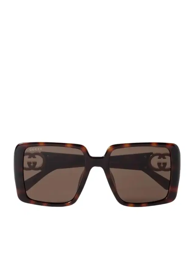Oversized Square-frame Tortoiseshell Acetate Sunglasses