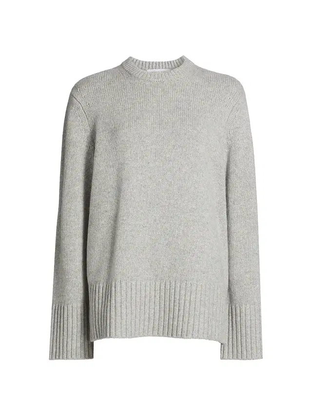 Women's Cashmere Tunic Sweater - Pearl Melange