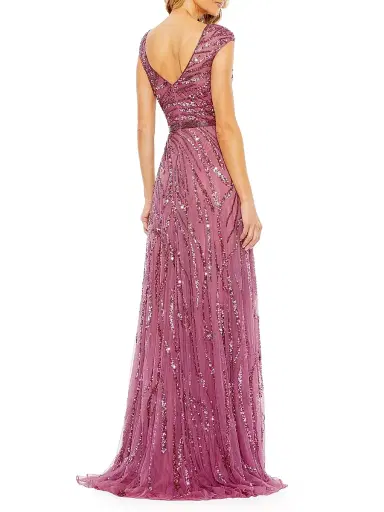 Mac Duggal Women's Embellished A-Line Gown - Plum - Size 18 | Thumbnail 3