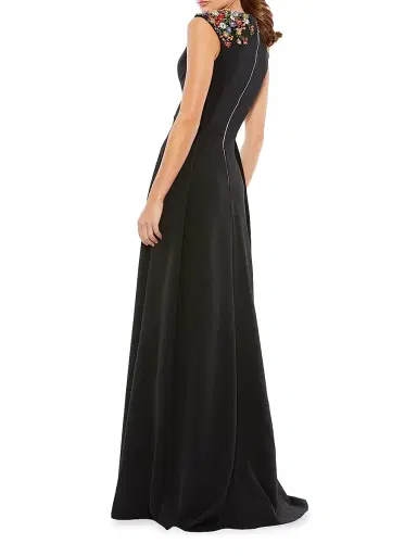 Mac Duggal Women's Crystal-Embellished V-Neck Gown - Black | Thumbnail 2