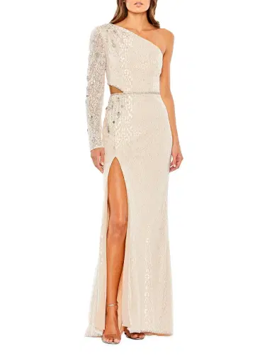 Mac Duggal Women's Evening Asymmetric Column Gown | Thumbnail 2