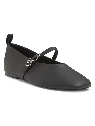 rag & bone Women's Spire Leather Mary Jane Flats - Black | Thumbnail 2