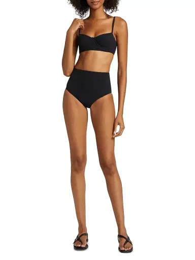 Ulla Johnson Women's Zahara Bikini Top - Noir | Thumbnail 2