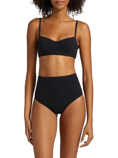 Ulla Johnson Women's Zahara Bikini Top - Noir | Thumbnail 3