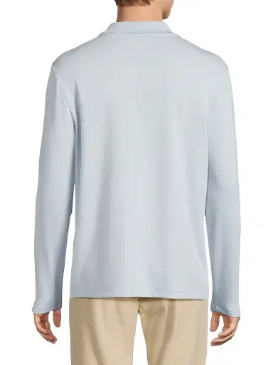 Vince Men's Milano Johnny Collar Shirt - Whitecap | Thumbnail 5 Vince Men's Milano Johnny Collar Shirt - Whitecap | Thumbnail 5