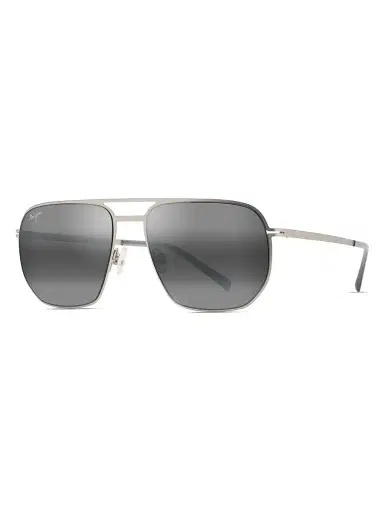 Maui Jim Men's Shark's Cove 55MM Aviator Sunglasses - Titanium | Thumbnail 2
