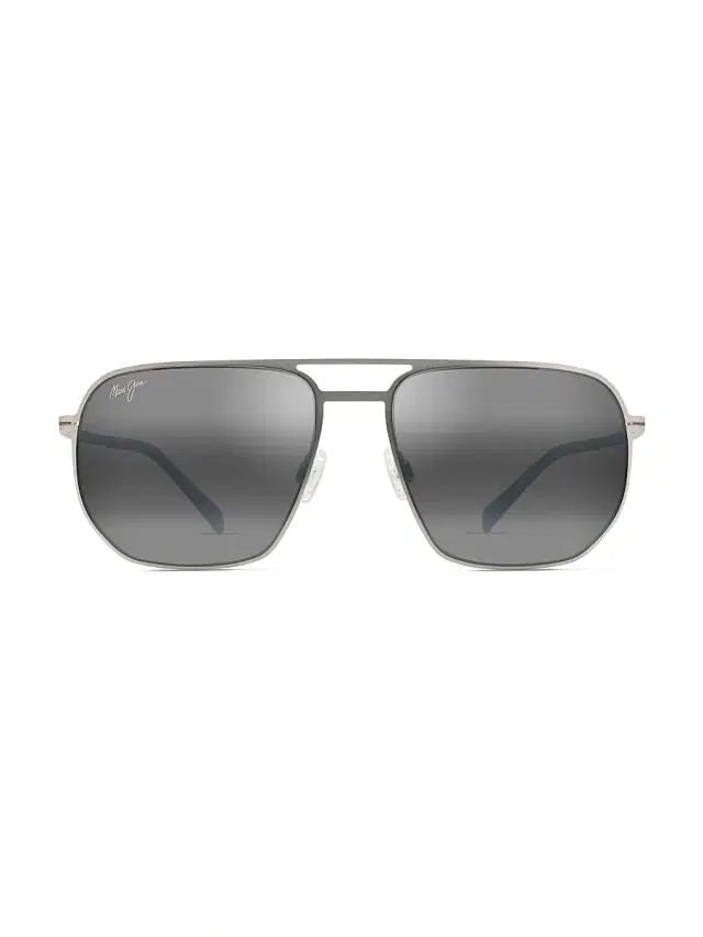 Maui Jim Men's Shark's Cove 55MM Aviator Sunglasses - Titanium