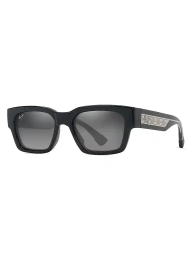 Maui Jim Men's Kenui 53MM Rectangular Sunglasses - Black Light Grey Gradient | Thumbnail 1