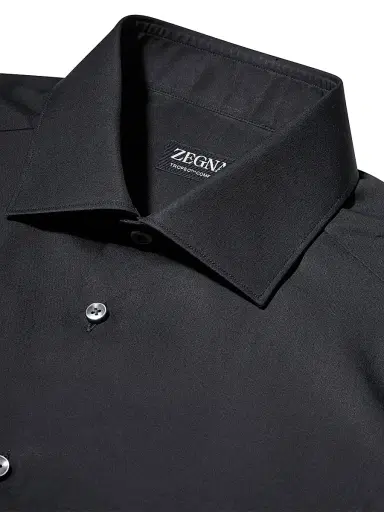 Zegna Men's Trofeo Comfort Cotton Shirt | Thumbnail 4 Zegna Men's Trofeo Comfort Cotton Shirt | Thumbnail 4