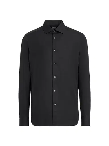 Zegna Men's Trofeo Comfort Cotton Shirt | Thumbnail 1 Zegna Men's Trofeo Comfort Cotton Shirt | Thumbnail 1