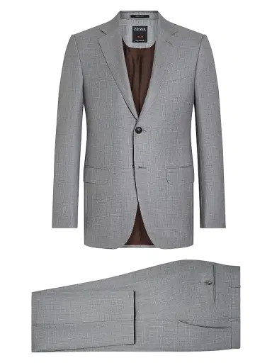 Zegna Men's Oasi Cashmere Suit - Light Grey - Size 46 | Thumbnail 1