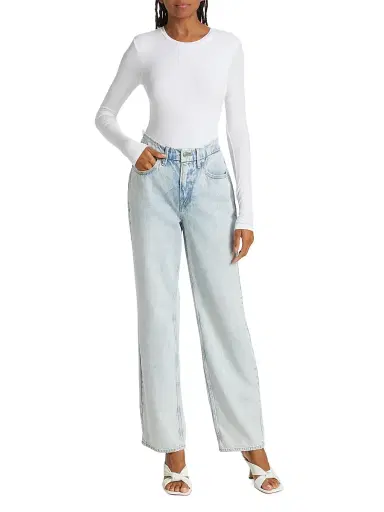 ATM Anthony Thomas Melillo Women's Long Sleeved Bodysuit - White - Size XL | Thumbnail 2