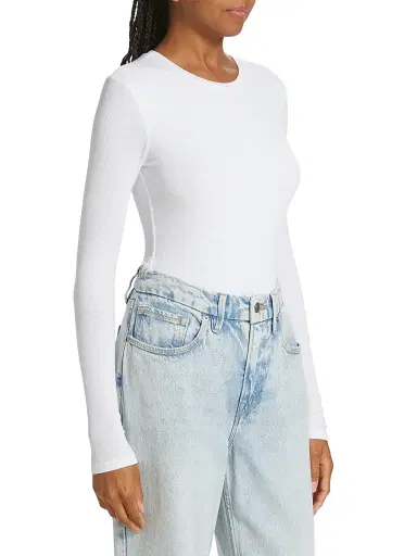 ATM Anthony Thomas Melillo Women's Long Sleeved Bodysuit - White - Size XL | Thumbnail 4