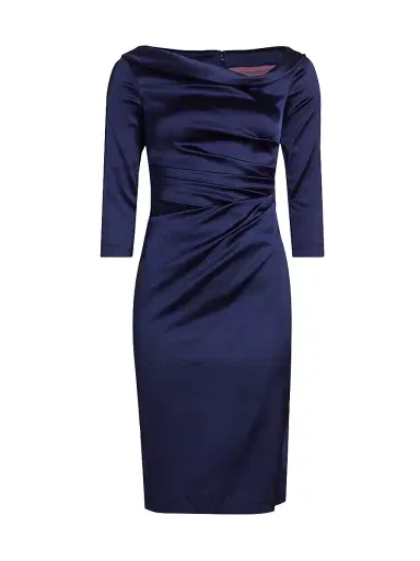 Talbot Runhof Women's Satin Duchesse Sheath Dress - Royal Navy | Thumbnail 1 Talbot Runhof Women's Satin Duchesse Sheath Dress - Royal Navy | Thumbnail 1