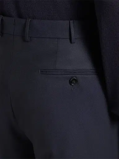Zegna Men's 15Milmil15 Wool Pants - Navy Blue - Size 44 | Thumbnail 4 Zegna Men's 15Milmil15 Wool Pants - Navy Blue - Size 44 | Thumbnail 4